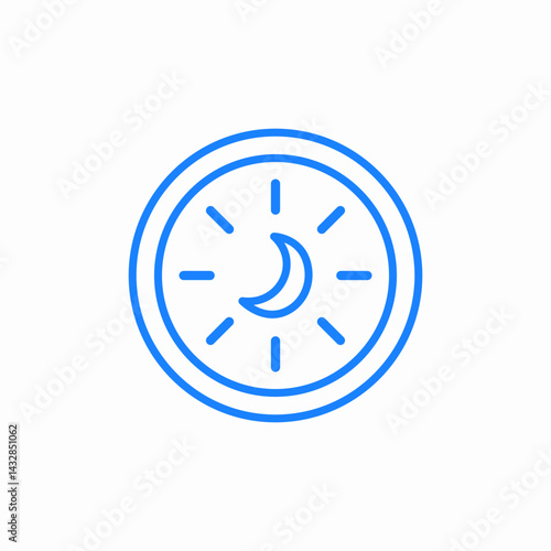moon clock icon sign vector
