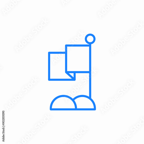 moon flag icon sign vector