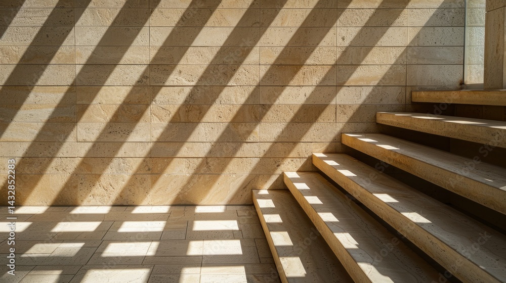 Naklejka premium Diagonal light and shadows on abstract architecture