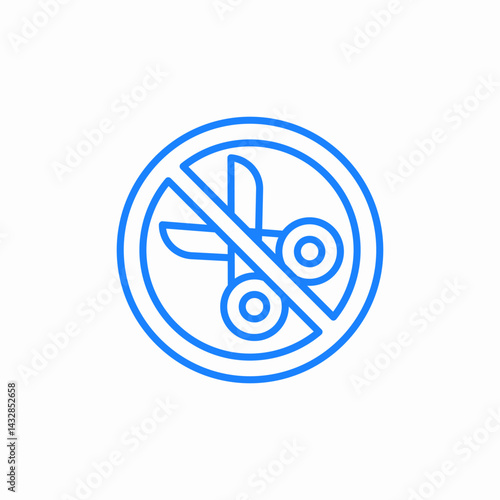 no scissors icon sign vector