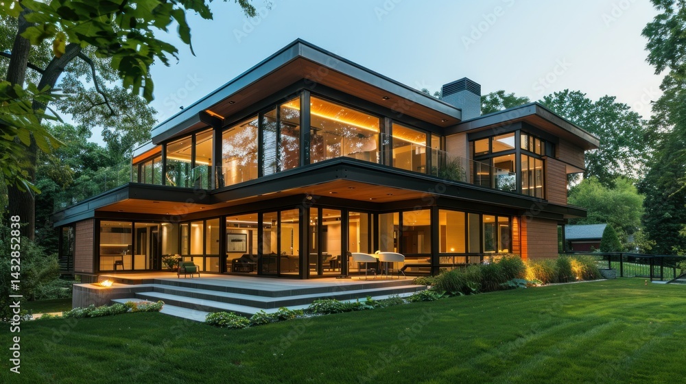Light-filled modern structure with clean design Light-filled modern structure with clean design