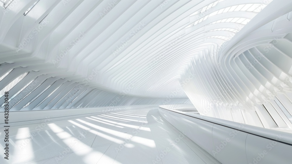 Obraz premium Bright white abstract building in daylight