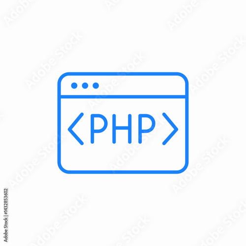 php code icon sign vector