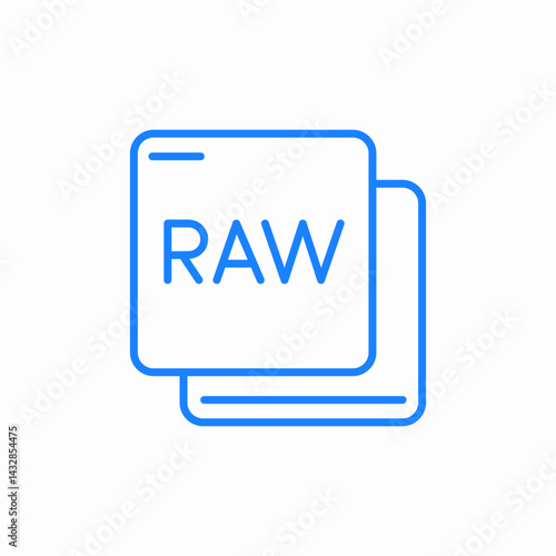 raw image icon sign vector