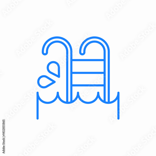 swimming pool icon sign vector