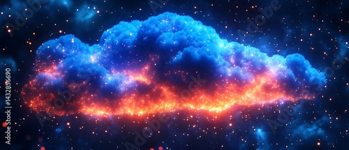 Obraz na płótnie Nebula Cloud in Space w salonie