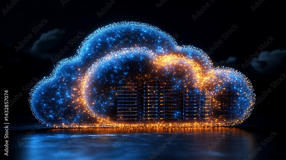 Futuristic Cloud Computing Concept