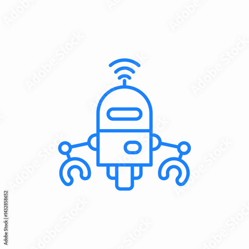 wireless robot assistant icon sign vector