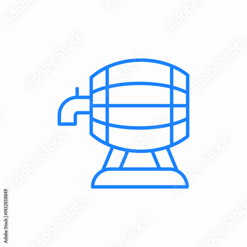 wooden barrel icon sign vector
