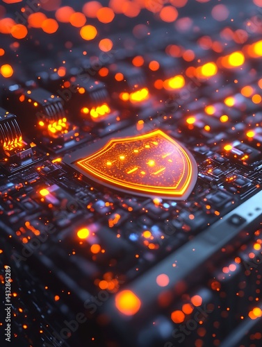 Circuit Board Shield. Digital Security