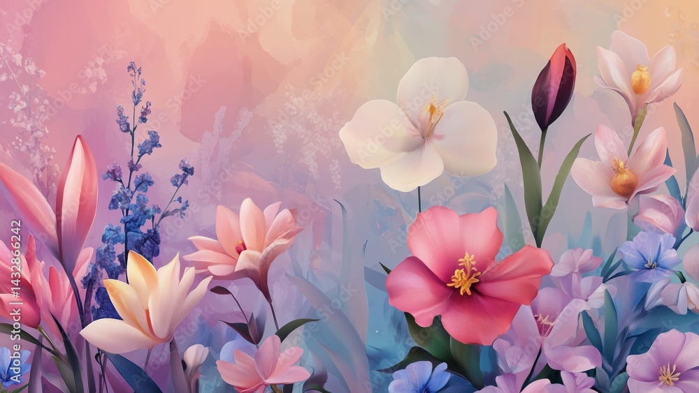 Festive Floral Frame,
Vibrant Flower Border for Celebrations and Greetings