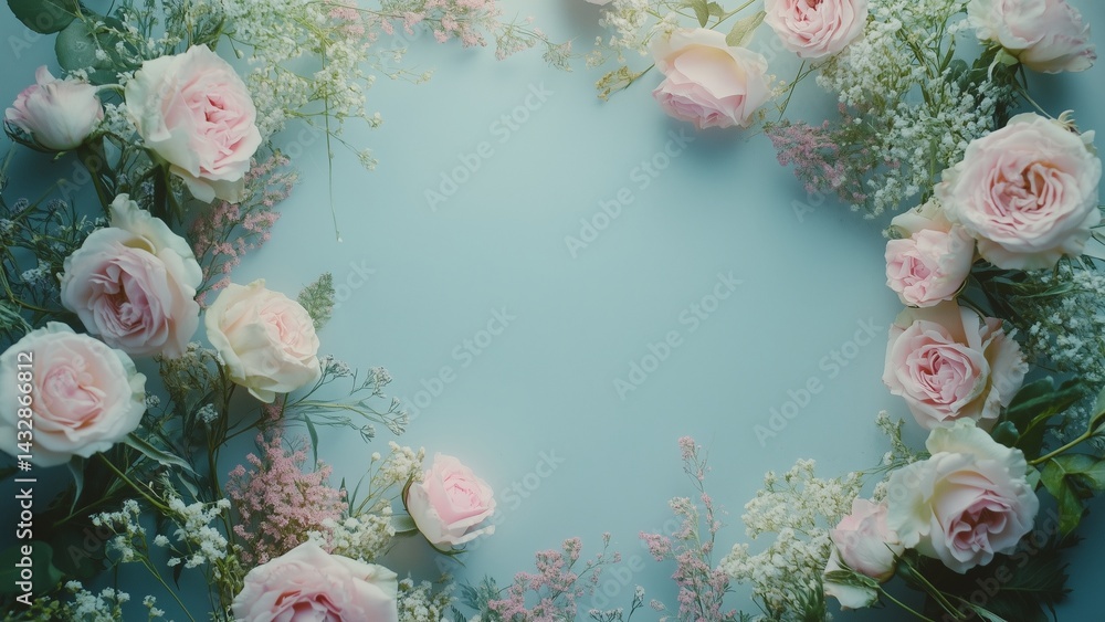 Festive Floral Frame,
Vibrant Flower Border for Celebrations and Greetings
