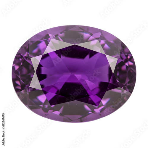 Exquisite purple gemstone shimmers with captivating brilliance isolated