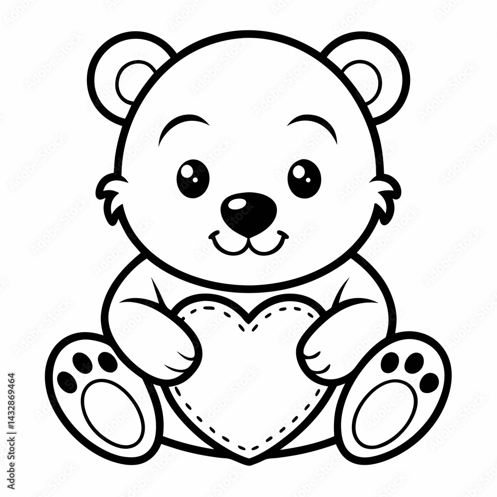 Fototapeta premium teddy bear with a bow
