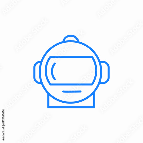 astronaut helmet icon sign vector