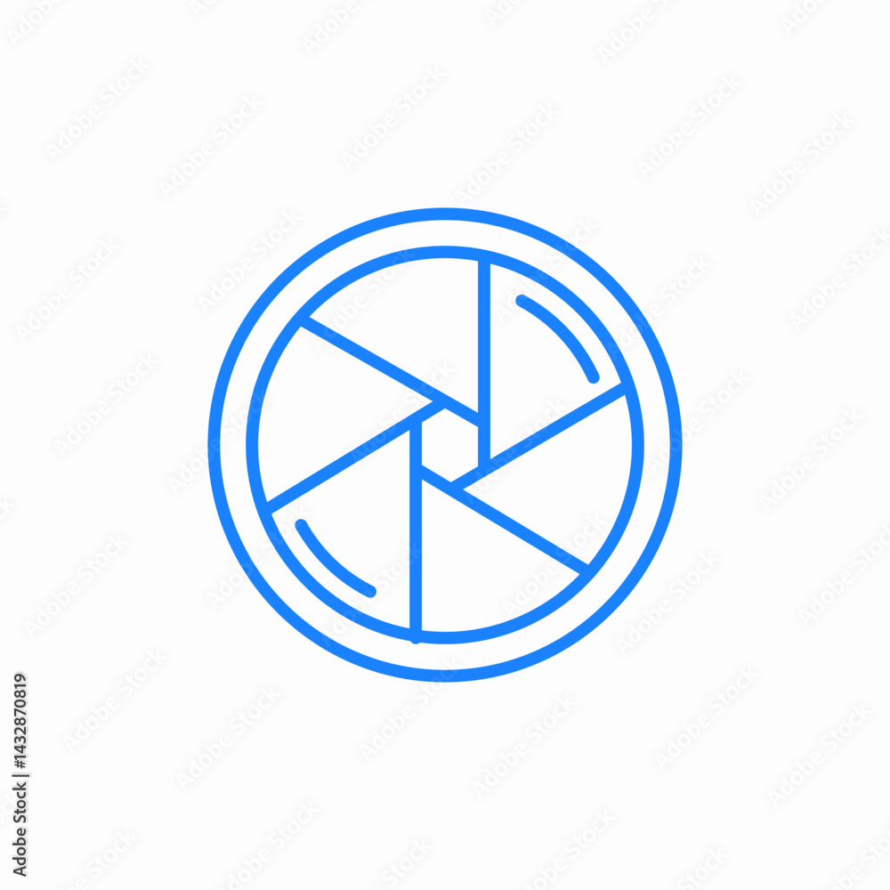 camera aperture icon sign vector camera aperture icon sign vector