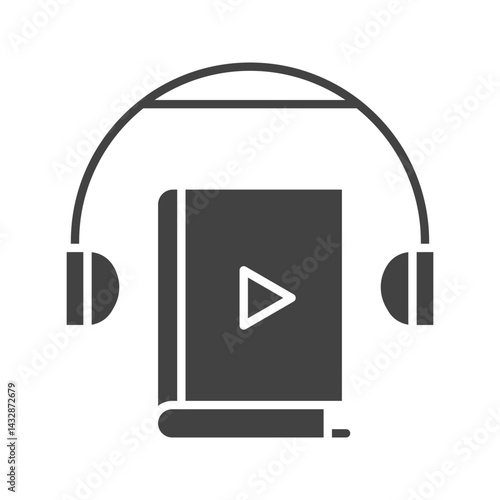 Audiobook icon vector image. Suitable for mobile apps, web apps and print media.