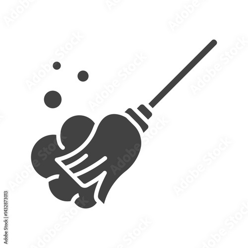 Broom icon vector image. Suitable for mobile apps, web apps and print media.