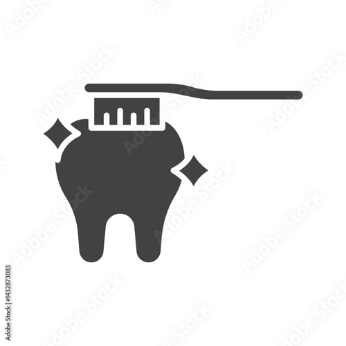 Brushing icon vector image. Suitable for mobile apps, web apps and print media.