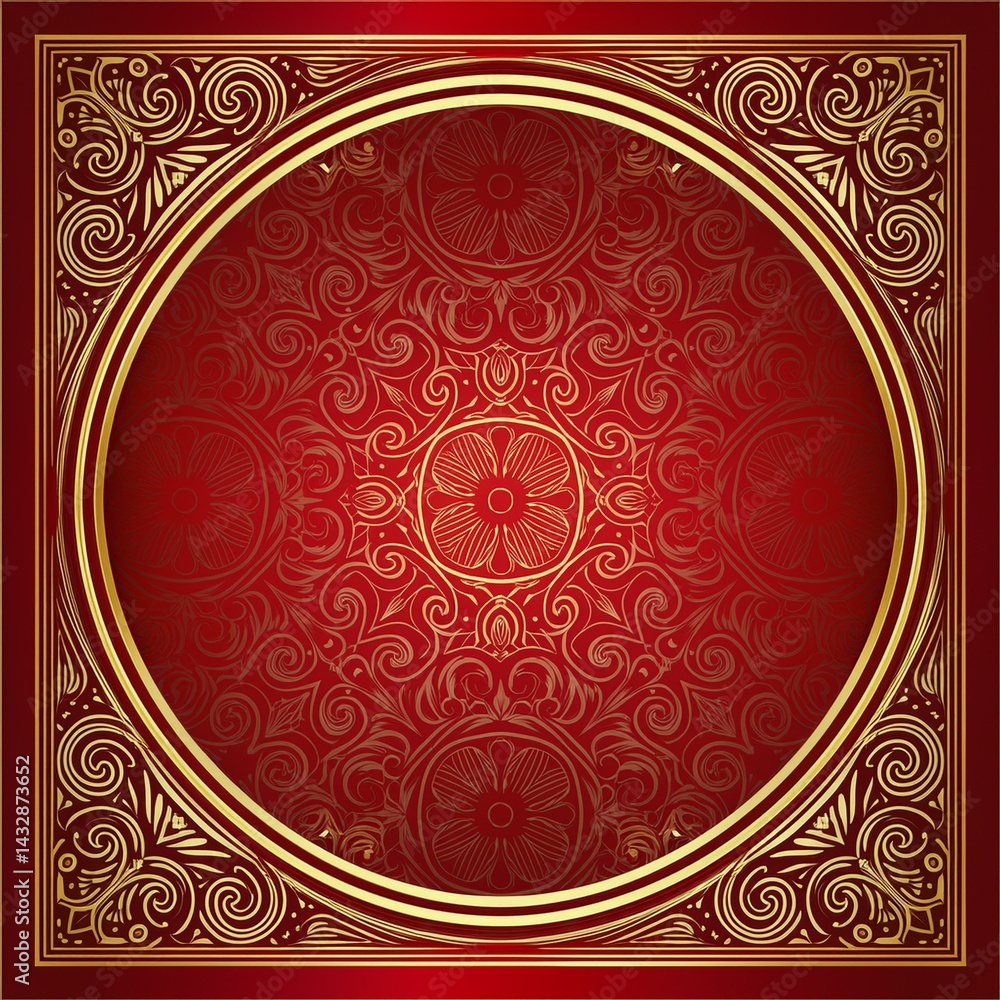 red and gold background