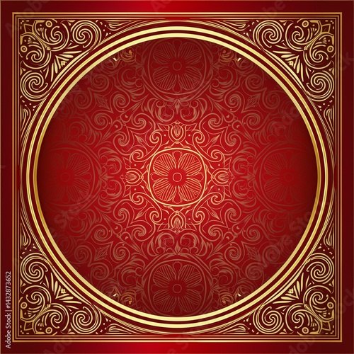Obraz na płótnie red and gold background w salonie