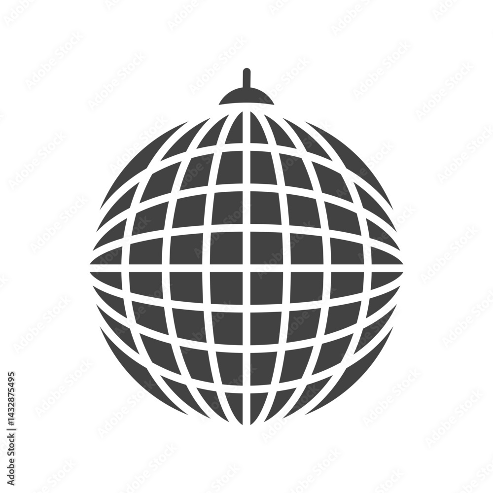 Obraz premium Disco Ball icon vector image. Suitable for mobile apps, web apps and print media.