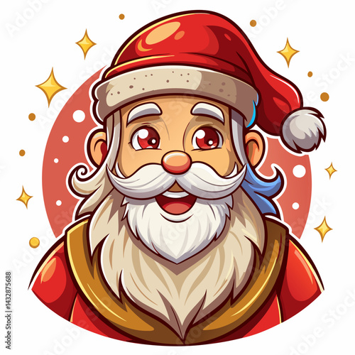 cheerful smiling santa klaus