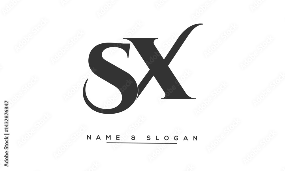 SX, XS Abstract Letters Logo Monogram