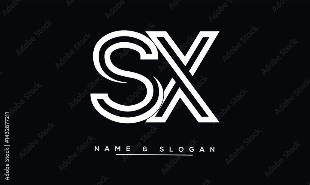 SX, XS Abstract Letters Logo Monogram