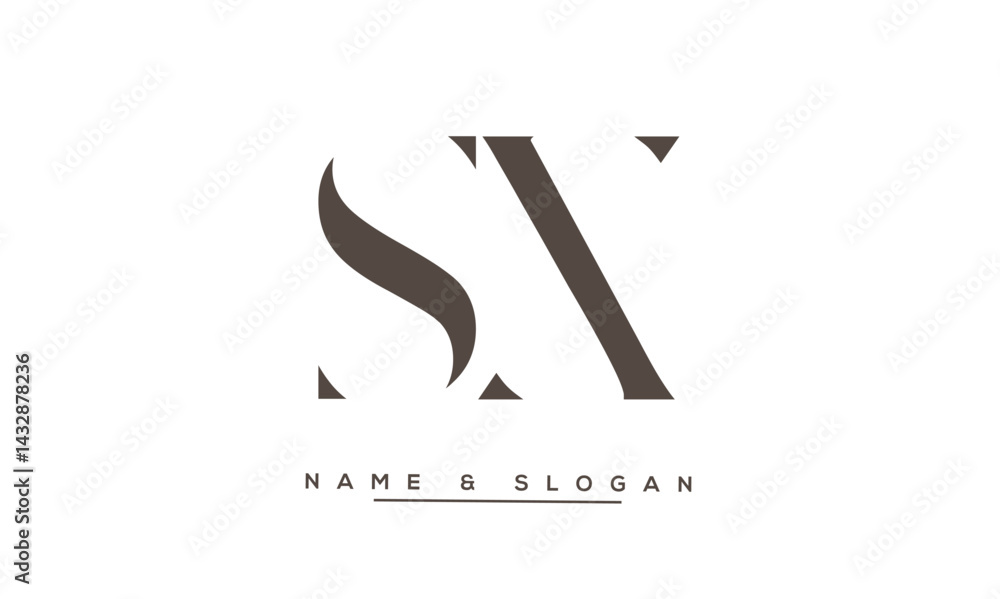 SX, XS Abstract Letters Logo Monogram
