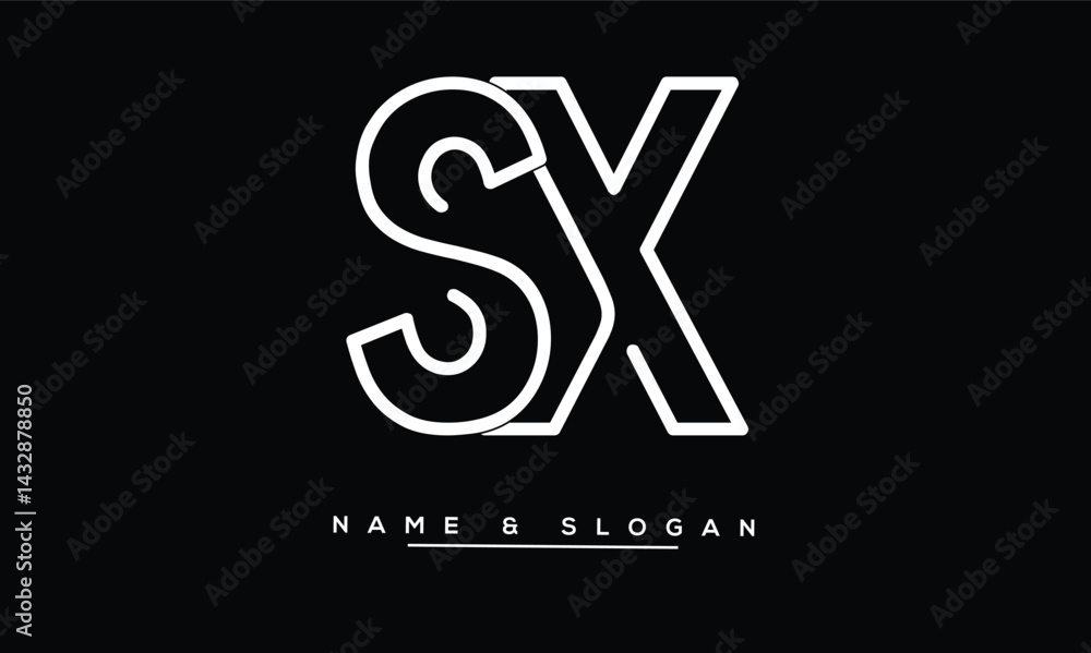 SX, XS Abstract Letters Logo Monogram