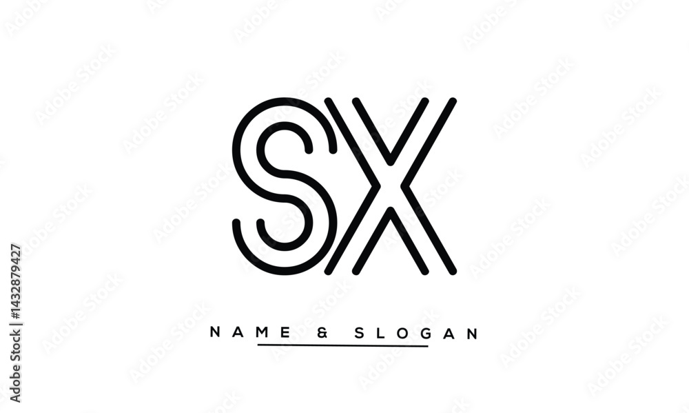 SX, XS Abstract Letters Logo Monogram
