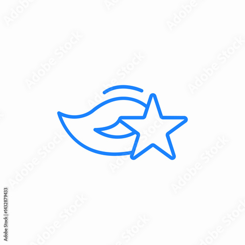 shooting star icon sign vector