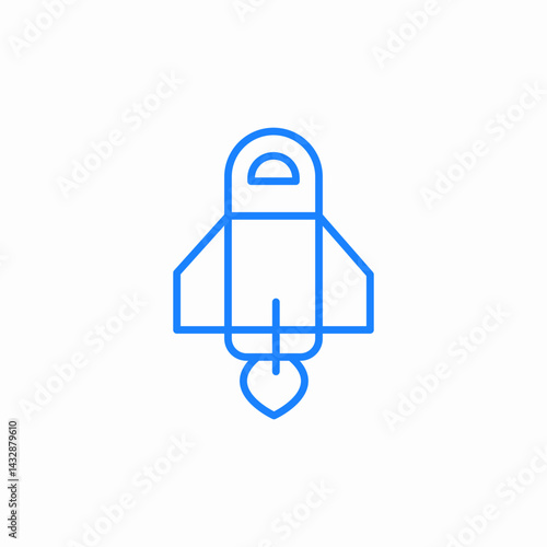 simple rocket icon sign vector