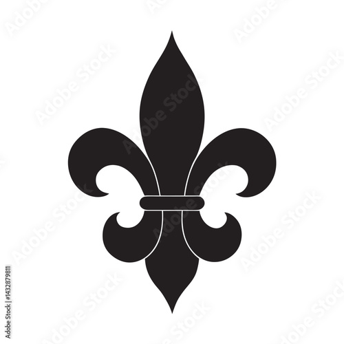 Fleur De Lis Black Symbol Silhouette