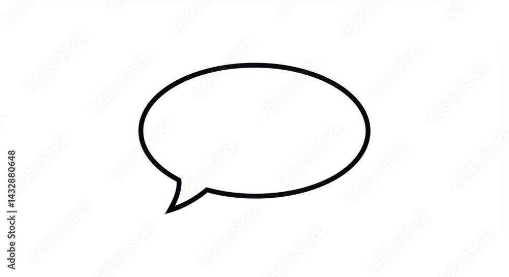 Speech bubble simple graphic element on white background Speech bubble simple graphic element on white background