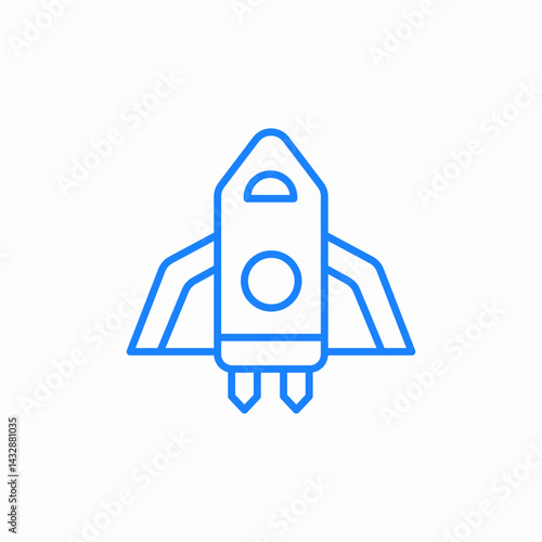 space rocket icon sign vector