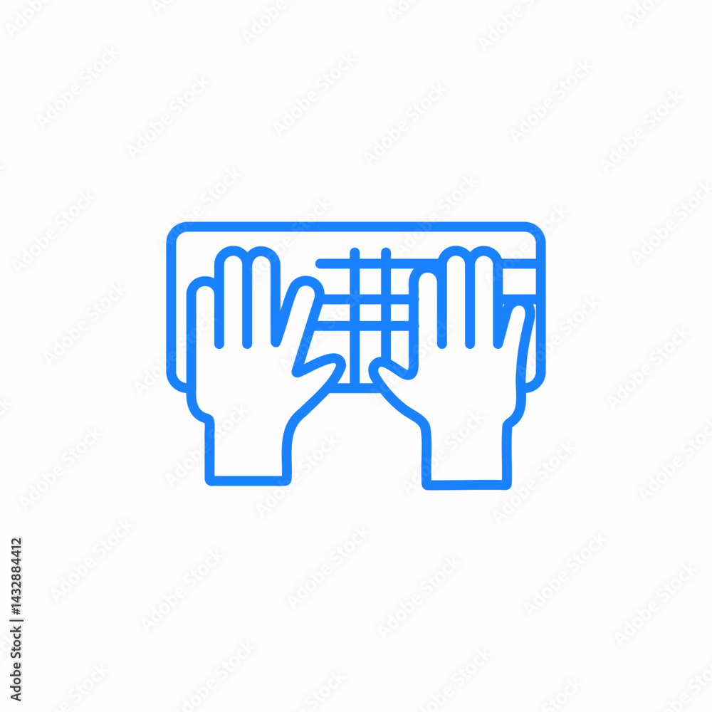 Obraz premium typing hands icon sign vector