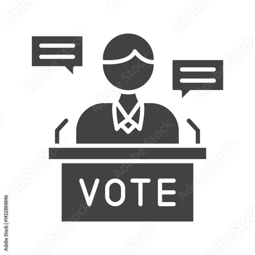 Speech icon vector image. Suitable for mobile apps, web apps and print media.