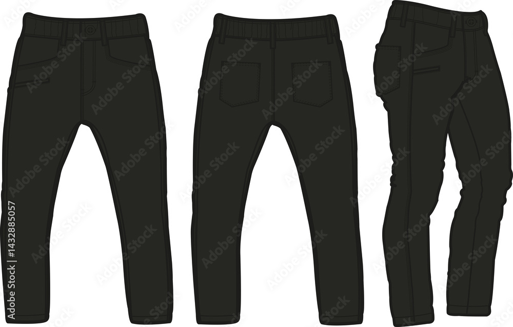 Jogger design template, Activewear waist elastic drawstring Jogger design template, Activewear waist elastic drawstring