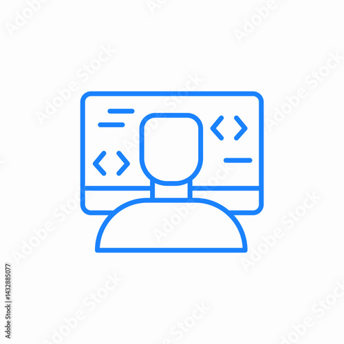 web developer icon sign vector