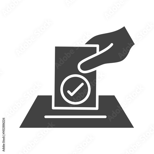 Vote Check icon vector image. Suitable for mobile apps, web apps and print media.