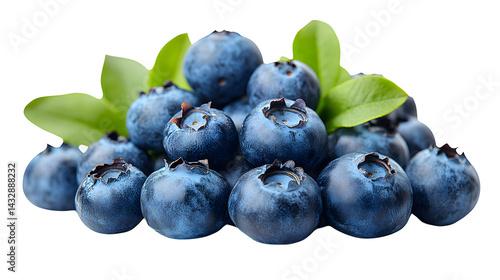 Wallpaper Mural A pile of ripe blueberries and sliced halves, full detail, isolated on white background Torontodigital.ca