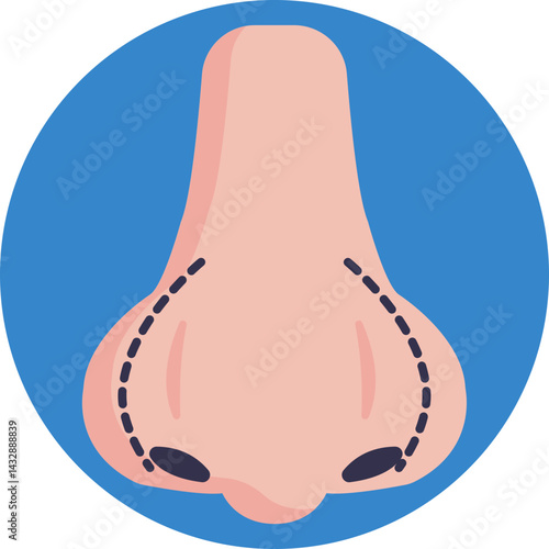 Nose Surgery: Symbolizes the surgical alteration of the nose, either for cosmetic enhancements or to correct breathing issues