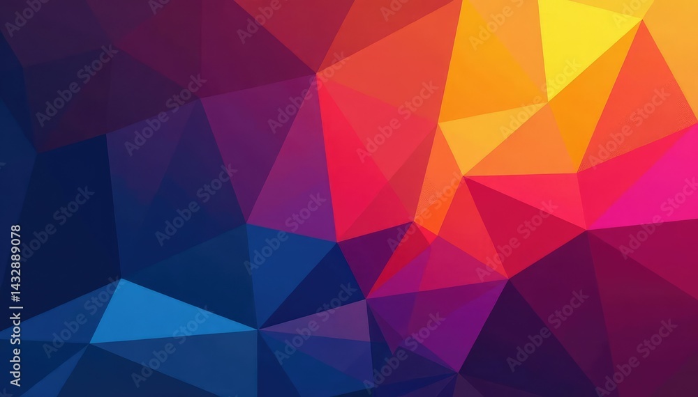 Fototapeta premium Abstract geometric shapes, vibrant hues, modern style, seamless, repeat