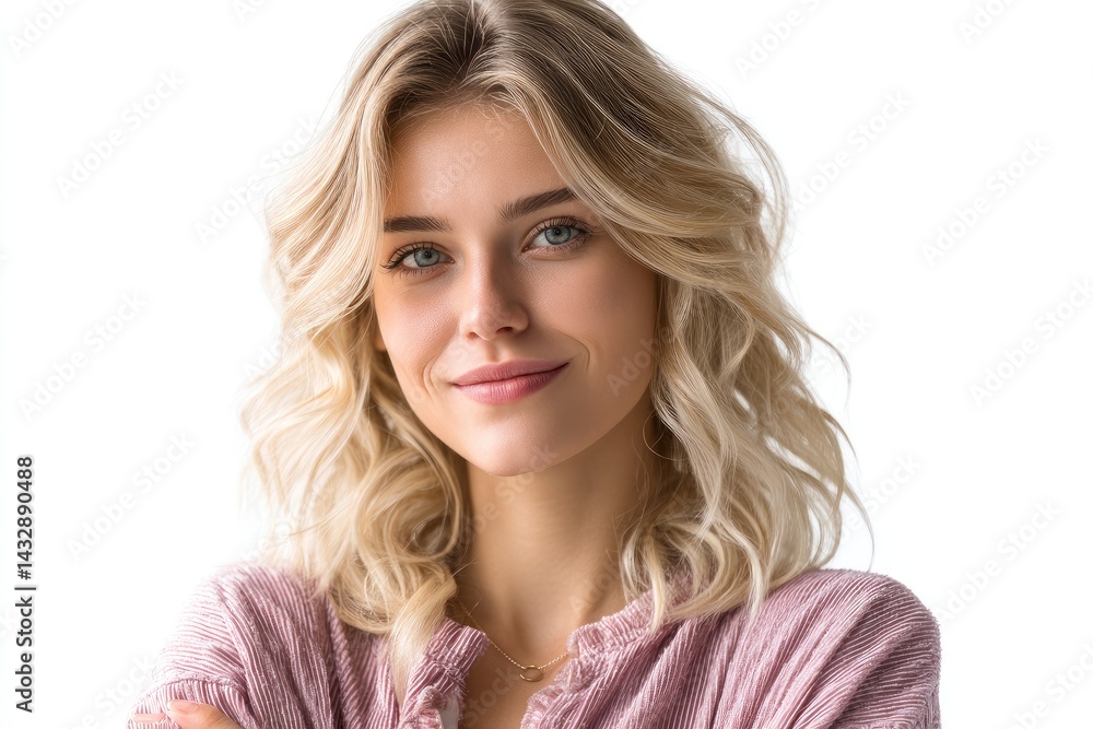 Blond Woman Smiling Portrait Blond Woman Smiling Portrait