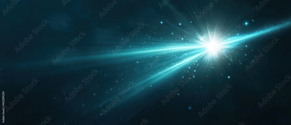 Obraz premium Light beam, bright spark effects