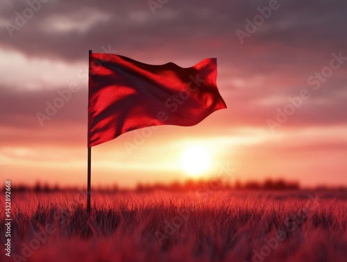 Red flag in the field