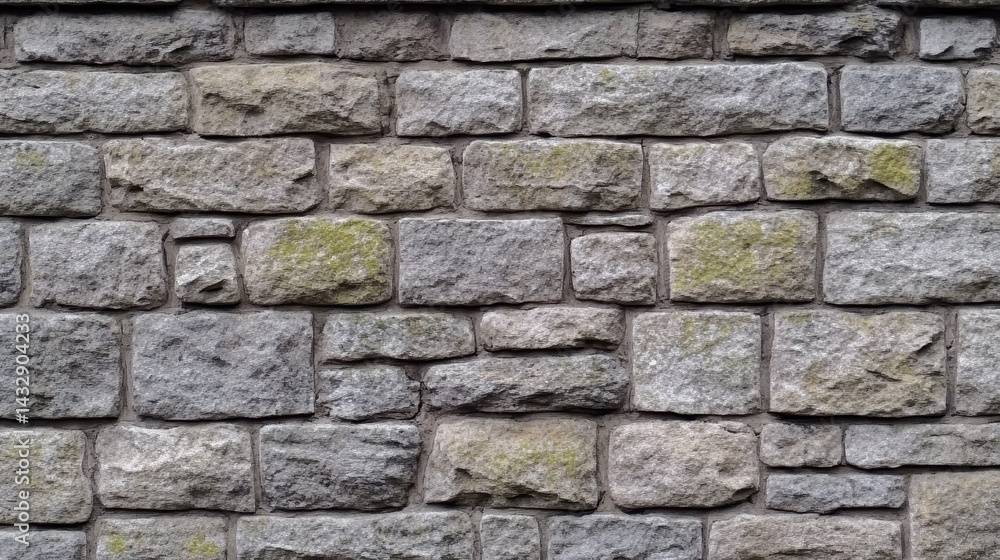 Gray stone wall, regularly laid in a rectangle pattern. Gray stone wall, regularly laid in a rectangle pattern.