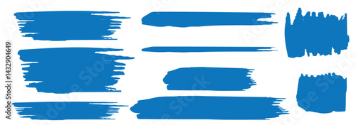 Vector brush streaks pack marker ink strokes grunge